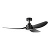 Arlington 56" 3 Blade DC Fan w/4.5" Rod, Smart Compatible (kit sold separately) Black, Brushed Nickel Accents, Black Blades (235144-5623A)