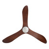 Westerly 60" 3 Blade DC Fan w/6" & 12" Rod, Smart Control, Light Sold Separately, Brushed Nickel/Brushed Nickel Accents/Acacia Blades (235400-6032A)