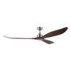 Westerly 84" 3 Blade DC Fan w/6" & 18" Rod, Smart Control, Light Sold Separately, Brushed Nickel/Brushed Nickel Accents/Acacia Blades (235400-8432A)