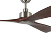 Westerly 84" 3 Blade DC Fan w/6" & 18" Rod, Smart Control, Light Sold Separately, Brushed Nickel/Brushed Nickel Accents/Acacia Blades (235400-8432A)