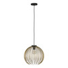 Venezuela 15.35-inch 1-Light Black and Gold Pendant Light (901003A)