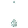 Carlton-P 1-Light Pastel Light Green Pendant Light (49026A)