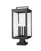 Hartwell 5 Light Outdoor Pier Mounted Fixture in Sand Black (5019PHXLS-SQPM-BK)
