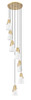 Aimie 7 Light Chandelier in Modern Gold (828P7-7R-MGLD)