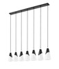Aimie 7 Light Linear Chandelier in Matte Black (828P7-7L-MB)