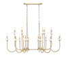 Z-Lite Allistair 16 Light Linear Chandelier in Modern Gold (352-56L-MGLD)