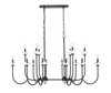 Allistair 16 Light Linear Chandelier in Matte Black (352-56L-MB)