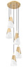 Aimie 5 Light Chandelier in Modern Gold (828P6-5R-MGLD)