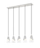 Z-Lite Aimie 5 Light Linear Chandelier in Brushed Nickel (828P6-5L-BN)
