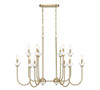 Allistair 12 Light Linear Chandelier in Modern Gold (352-42L-MGLD)