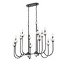 Allistair 12 Light Linear Chandelier in Matte Black (352-42L-MB)