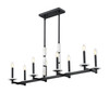 Kaden 8 Light Linear Chandelier in Matte Black (3045-8L-MB)