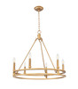 Dennison 6 Light Chandelier in Signature Brass (4005-6SBR)