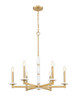 Z-Lite Kaden 6 Light Chandelier in Modern Gold (3045-6MGLD)
