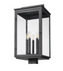 Z-Lite Hartwell 5 Light Outdoor Post Mount Fixture in Sand Black (5019PHXLS-BK)