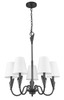 Z-Lite Claudelle 5 Light Chandelier in Matte Black (4014-24MB)