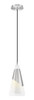 Aimie 1 Light Pendant in Brushed Nickel (828P7-BN)