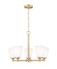 Oren 5 Light Chandelier in Modern Gold (7004-5MGLD)