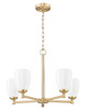 Oren 5 Light Chandelier in Modern Gold (7004-5MGLD)