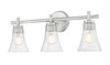 Z-Lite Belle 3 Light Vanity in Brushed Nickel (7519-3V-BN)