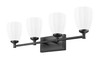Z-Lite Oren 4 Light Vanity in Matte Black (7004-4V-MB)