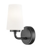 Z-Lite Montford 1 Light Wall Sconce in Matte Black (7005-1S-MB)