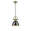 Mini Pendant with Chain (3602-M1L AB-BK)
