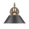 Orwell 1-Light Wall Sconce in Aged Brass with Rubbed Bronze (3306-1W AB-RBZ)