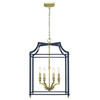 Leighton 4 Light Pendant in Satin Brass (8401-4P SB-NVY)