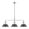Orwell 3-Light Linear Pendant in Chrome with Rubbed Bronze (3306-LP CH-RBZ)
