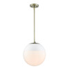 1 Light Pendant with Rod (3218-L AB-WHT)