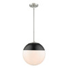 1 Light Pendant with Rod (3218-L PW-BLK)
