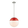 1 Light Pendant with Rod (3218-L PW-RED)