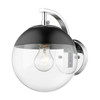 1 Light Wall Sconce (3219-1W CH-BLK)