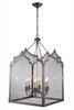 Newport Collection Chandelier D:26 H:43 Lt:6 Vintage Nickel Finish (1459D26VN)