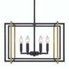 6 Light Chandelier (6070-6 BLK-AB)