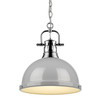 1 Light Pendant with Chain (3602-L CH-GY)