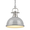 1 Light Pendant with Chain (3602-L PW-GY)