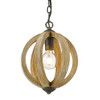Naima 1 Light Pendant in Antique Black Iron (0876-1P ABI)