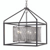 5 Light Pendant (with black outer cage) (2245-5 CH-BLK)