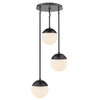 3 Light Pendant (3218-3P BLK-BLK)