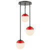 3 Light Pendant (3218-3P BLK-RED)