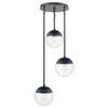 3 Light Pendant (3219-3P BLK-MNVY)