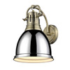Duncan 1 Light Wall Sconce in Aged Brass (3602-1W AB-CH)