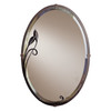 Hubbardton Forge Beveled Oval Mirror with Leaf (710014)