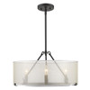 Alyssa 3 Light Chandelier - Short Rod Only in Matte Black (5019-3-S BLK)