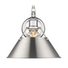 Orwell 1-Light Wall Sconce in Chrome with Pewter (3306-1W CH-PW)