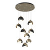 Hubbardton Forge Brooklyn 9-Light Double Shade Pendant (131105)