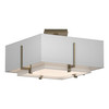Hubbardton Forge Exos Square Small Double Shade Semi-Flush (126507)