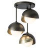 Hubbardton Forge Brooklyn 3-Light Double Shade Semi-Flush (121374)